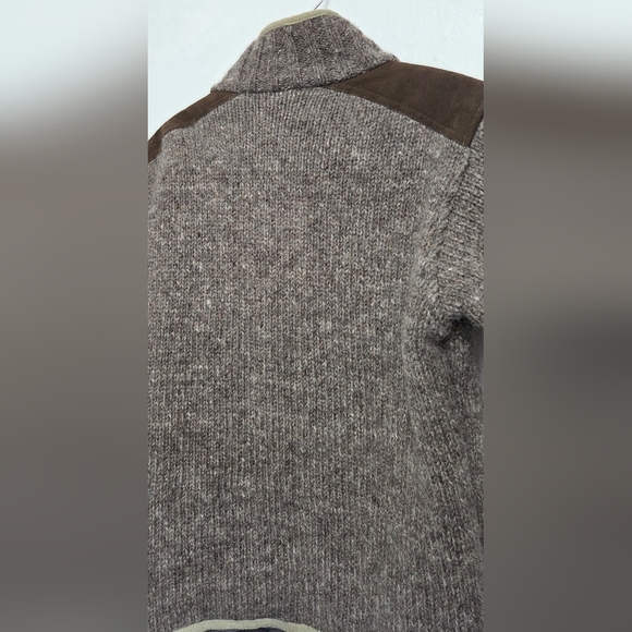 Vintage Laundromat 100% Wool Brown Zip-Up Outdoor Jacket Sz M Fleece Linning - Picture 10 of 12